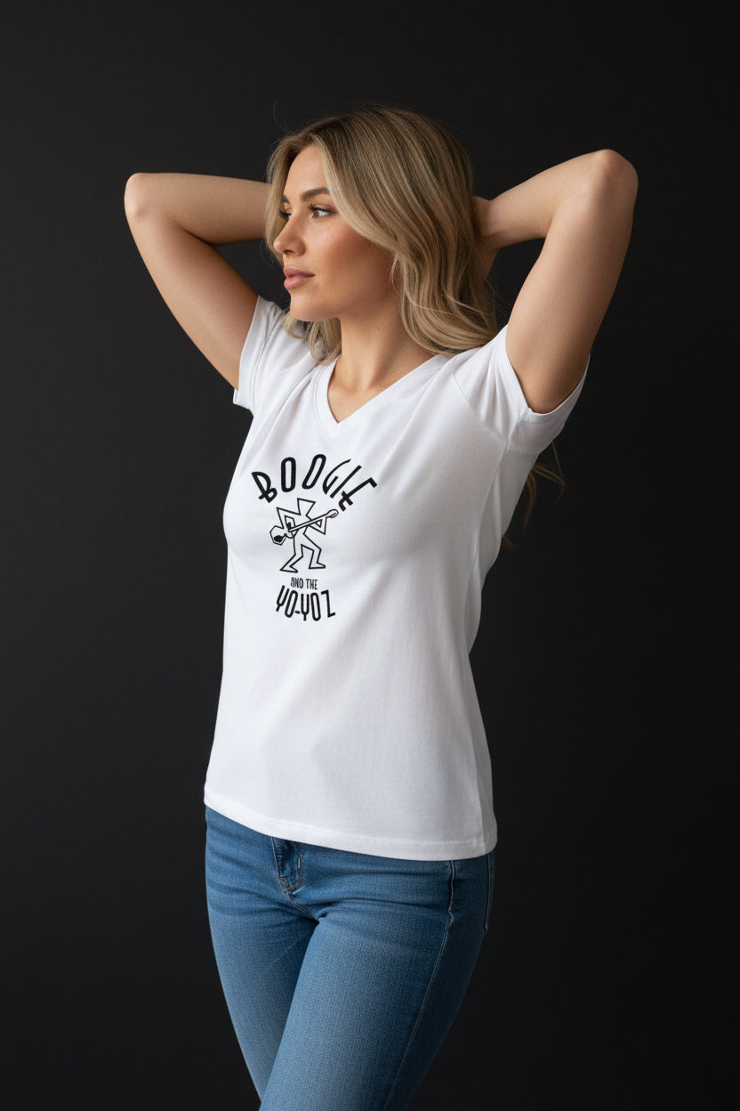 Yo-Yoz Women's Relaxed V-Neck Tee