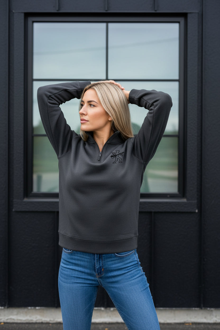 Yo-Yoz Faded Half-Zip Sweatshirt